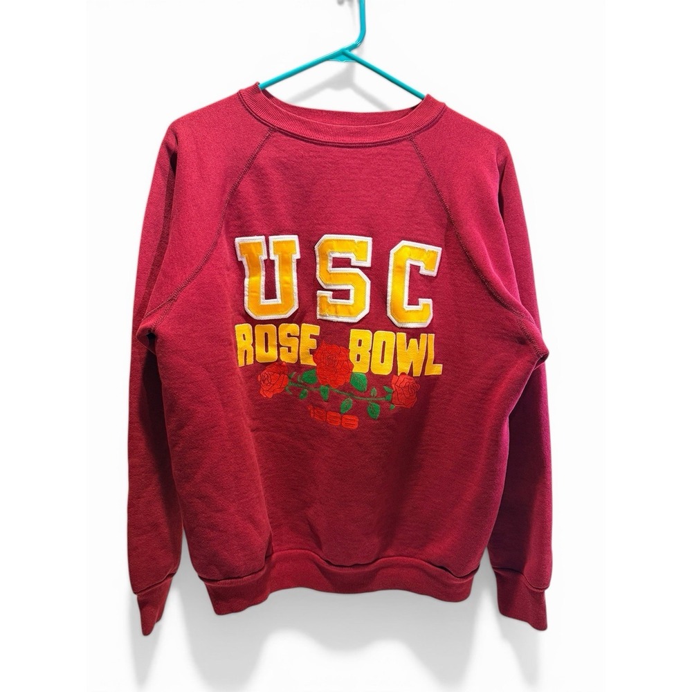 Vintage USC Rose Bowl 1988 Sweatshirt Mens XL Red Crewneck Distressed